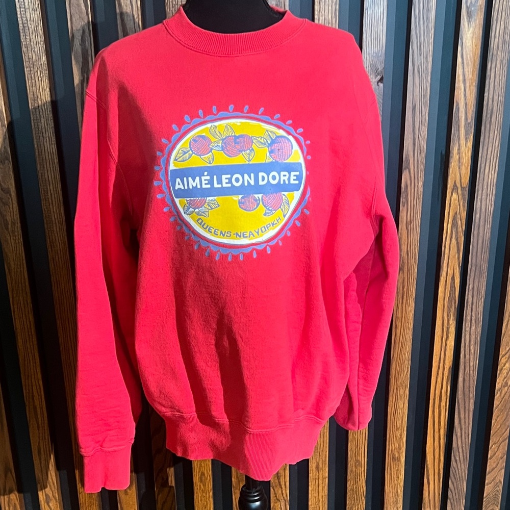 Aime Leon Dore Vibrant Red Market Crewneck Sweater
